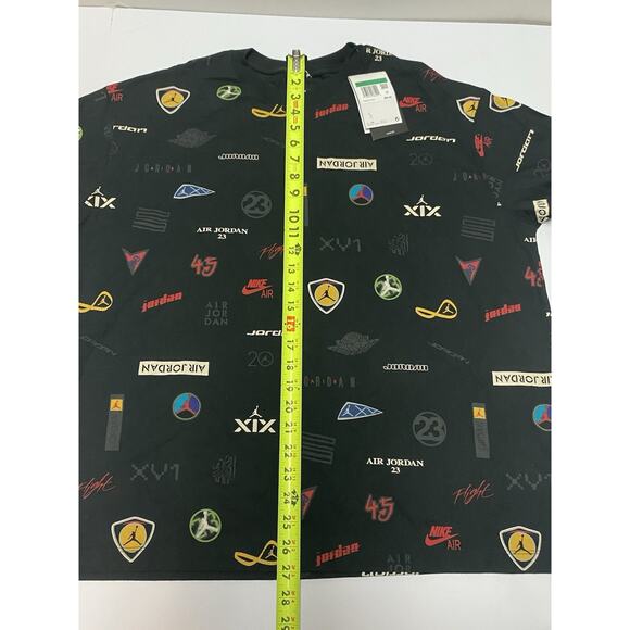 Air Jordan Loose Fit Jumpman Women's XL Art Logo Allover Print Tee Short Sleeve - Picture 7 of 8